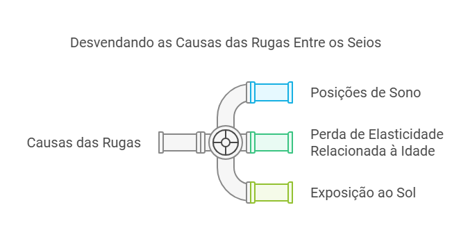 O que causa rugas entre os seios