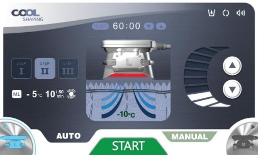 Plataforma Zye — Modular as intensidades de cada paciente, na tela de parâmetros do equipamento (Monitor LCD)